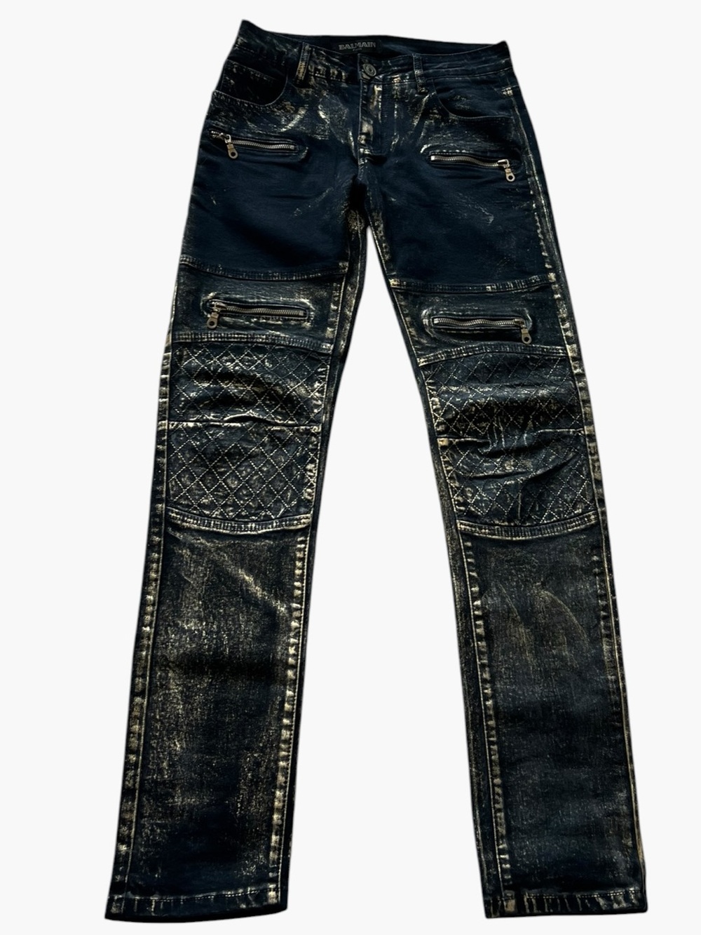 Balmain Paris Men's Biker / Moto Denim Jeans Size 31
